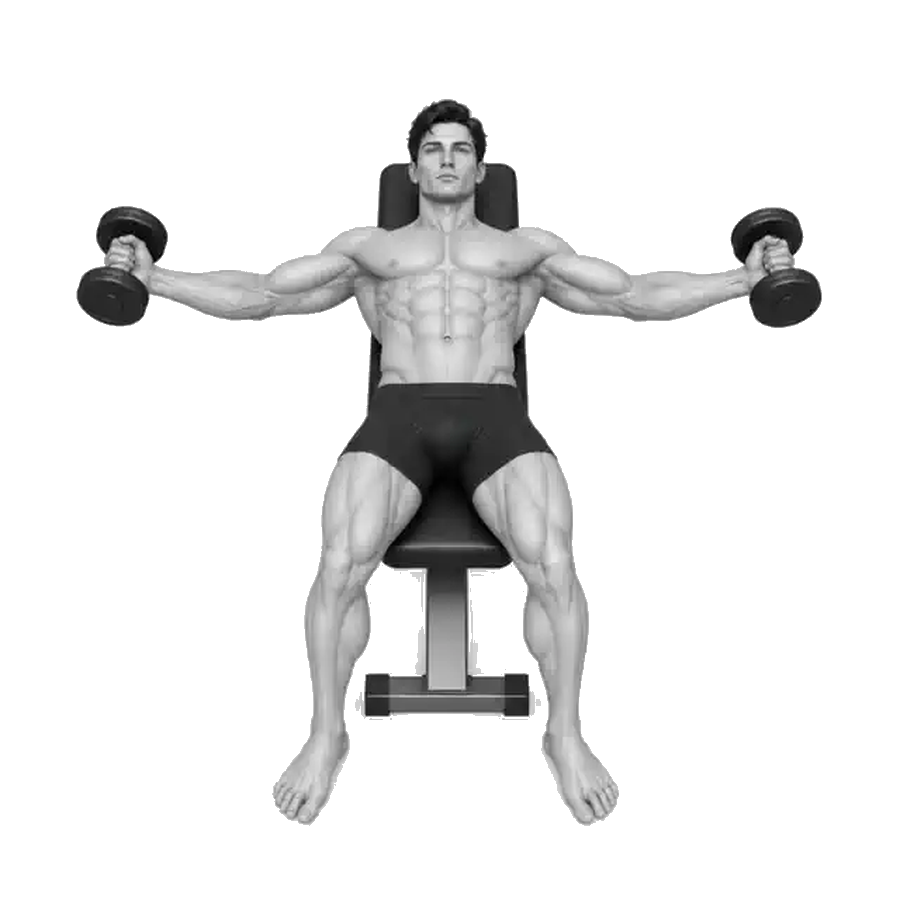 Dumbbell Fly-bewegingsdemonstrasie