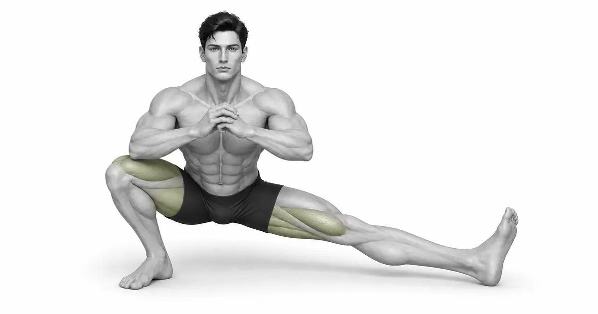 Cossack Squat — On bent legs, knees and toes should follow the same direction