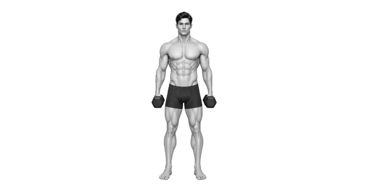 Hammer curl starting position and joint alignment