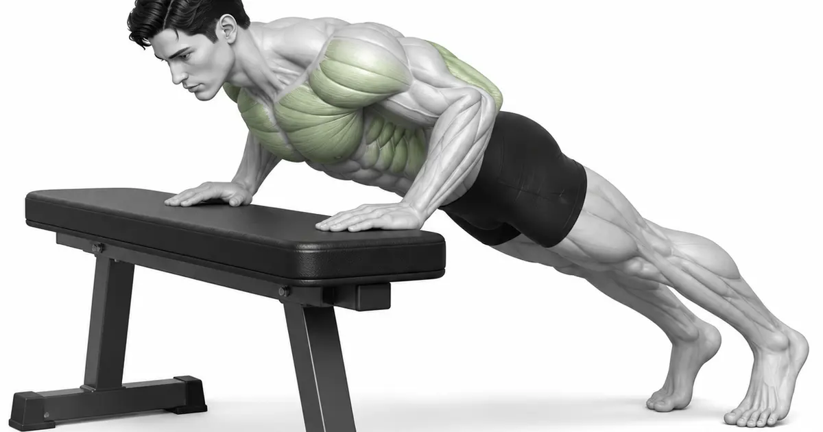 Push-up miring — Jaga tangan Anda tetap diam dan lipat siku ke belakang secara diagonal