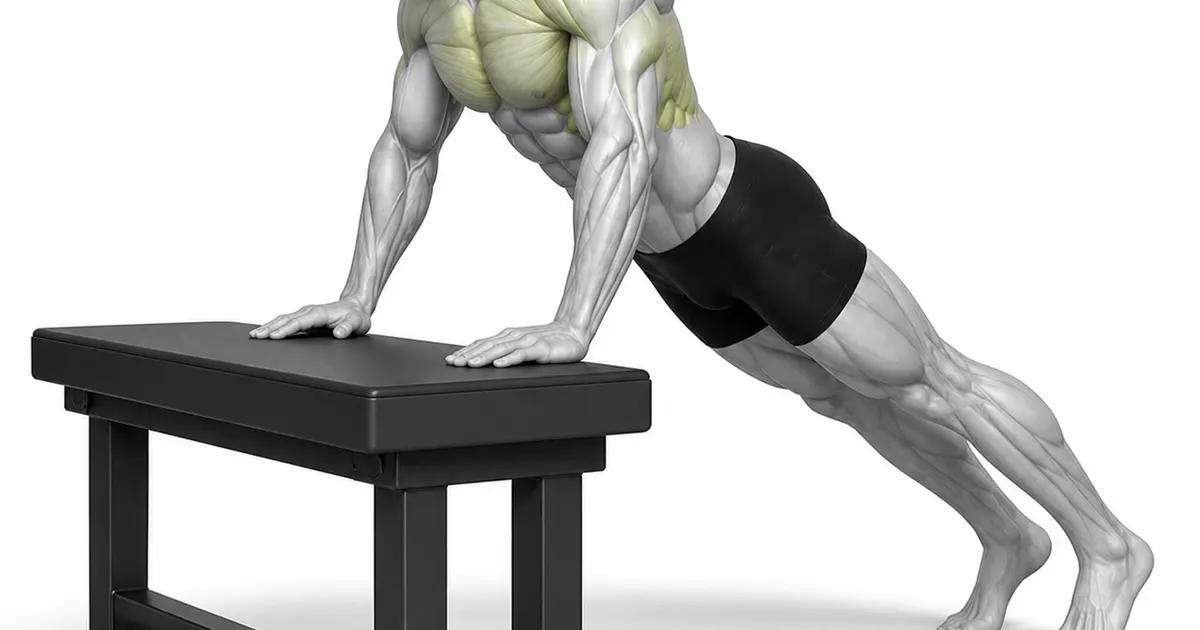 Push-up miring — Ketinggian penyangga merupakan variabel kunci dalam menentukan intensitas latihan.