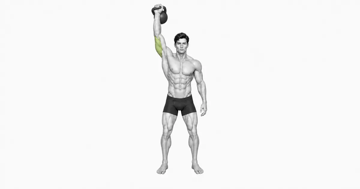 Gambar yang menunjukkan pergerakan pusat gravitasi selama melakukan kettlebell press