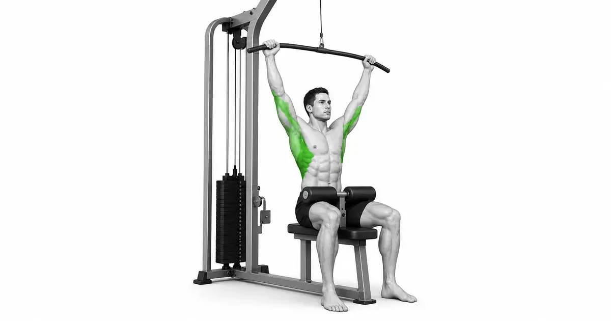 Lat pulldown — Suriin ang mga koneksyon ng pin, cable, at bar