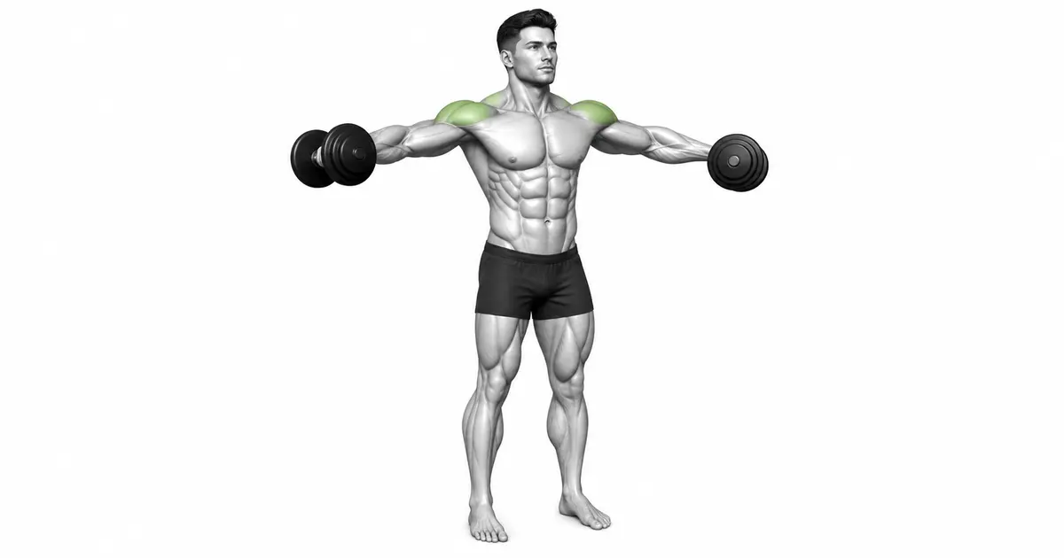 Lateral Raise — Nezmrazujte lopatky, místo toho zvolte rozsah, ve kterém můžete udržet trup v klidu.