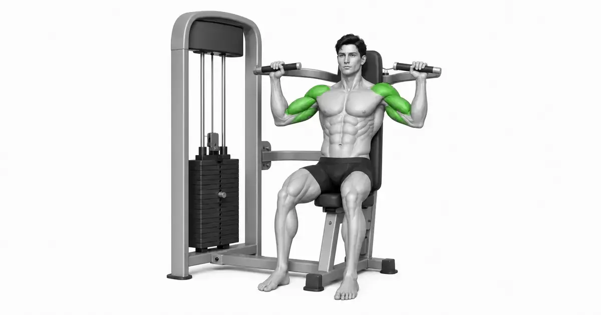 Preparing to sit on a shoulder press machine