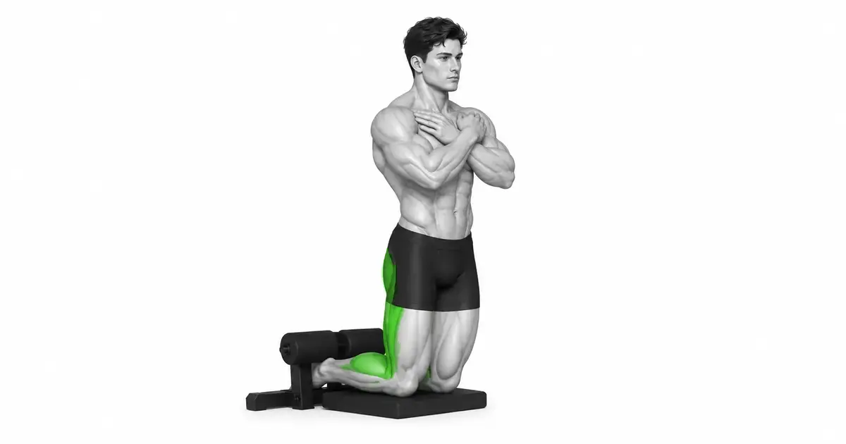 Isikhundla sokuqala se-Nordic hamstring curl, simile emadolweni namaqakala ngaphansi kwephedi