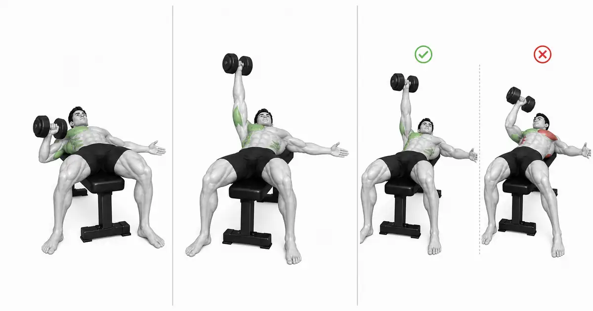 Isang braso na dumbbell pindutin ang ibabang posisyon na nakahanay ang pulso at siko sa ilalim ng dumbbell at ang siko ay nakayuko nang pahilis