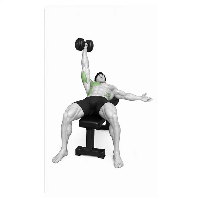 Isang-braso na dumbbell press sa itaas na posisyon na ang dumbbell ay nakasalansan sa ibabaw ng gumaganang balikat at ang antas ng trunk