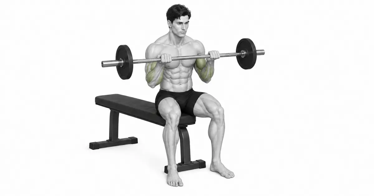 สถานะการเปิดใช้งานของกล้ามเนื้อปลายแขนระหว่างการเคลื่อนไหว Reverse Curl