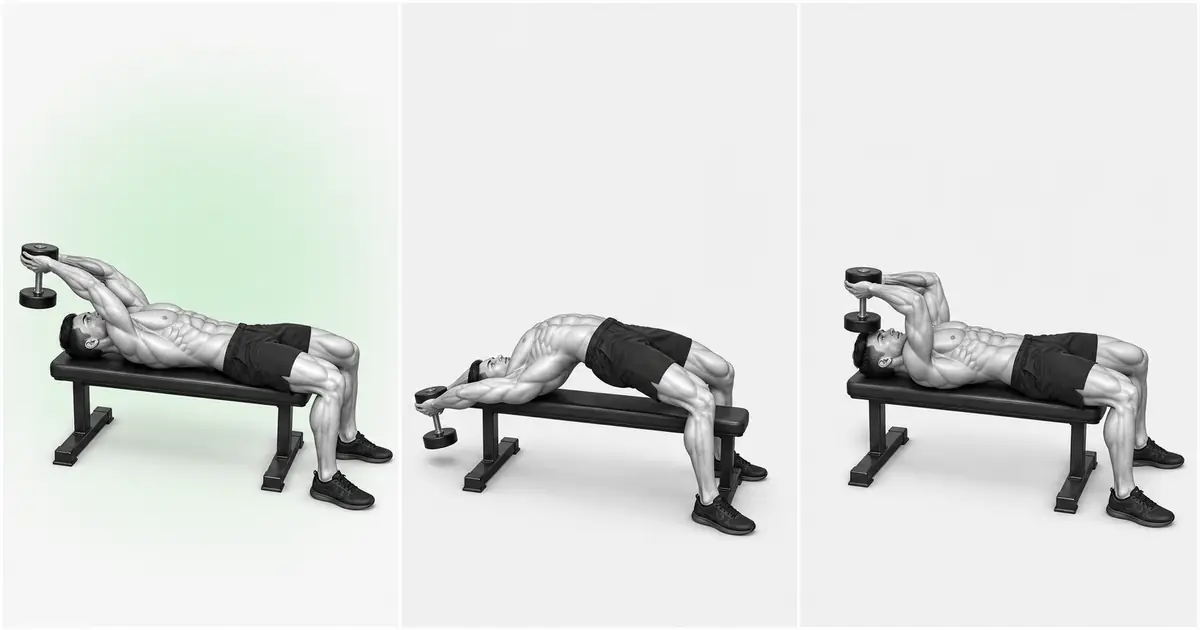 dumbbell pullover တစ်ခုတွင် lumbar hyperextension နှင့် တံတောင်ဆစ်များ အလွန်အကျွံကွေးခြင်းနှင့် မှန်ကန်သော ကိုယ်ဟန်အနေအထားကို နှိုင်းယှဉ်ခြင်း။