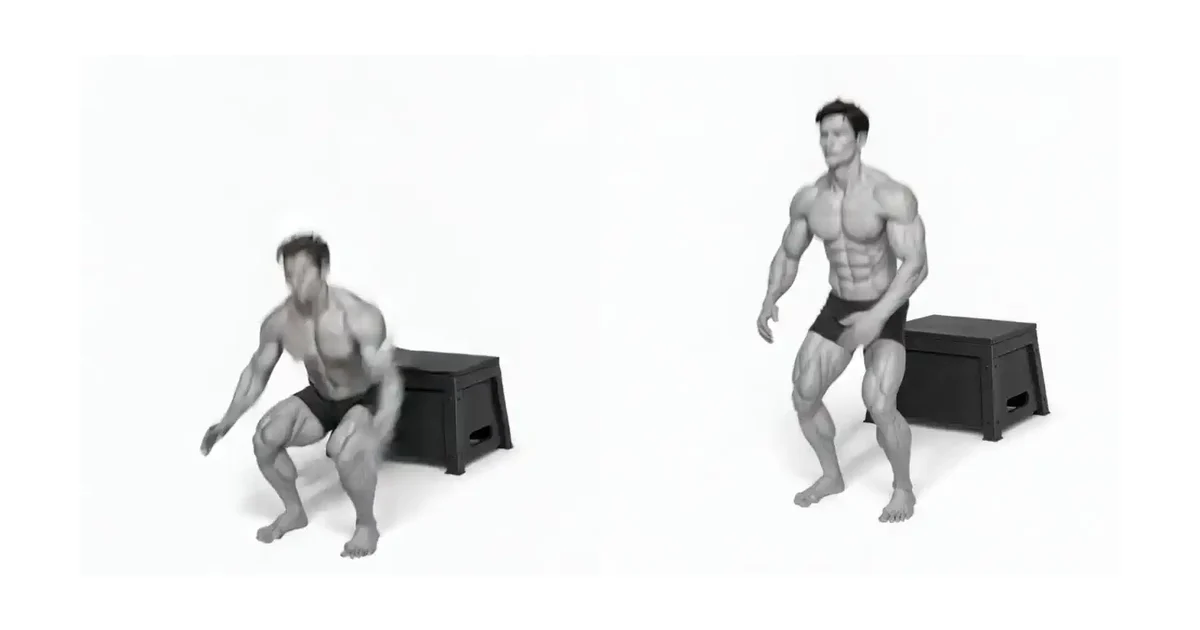 Depth Jump — Ground contact should be brief but not bounced with stiff knees