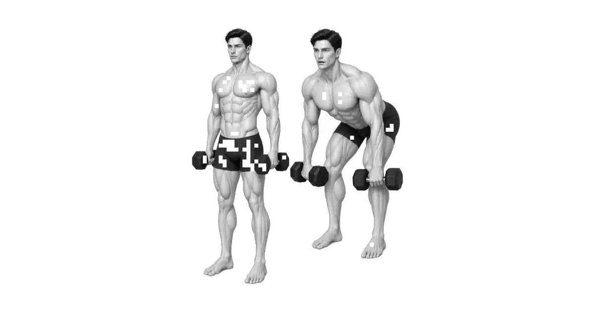 Dumbbell Deadlift — Ang nakokontrol na hanay ay ang tamang hanay ng paggalaw