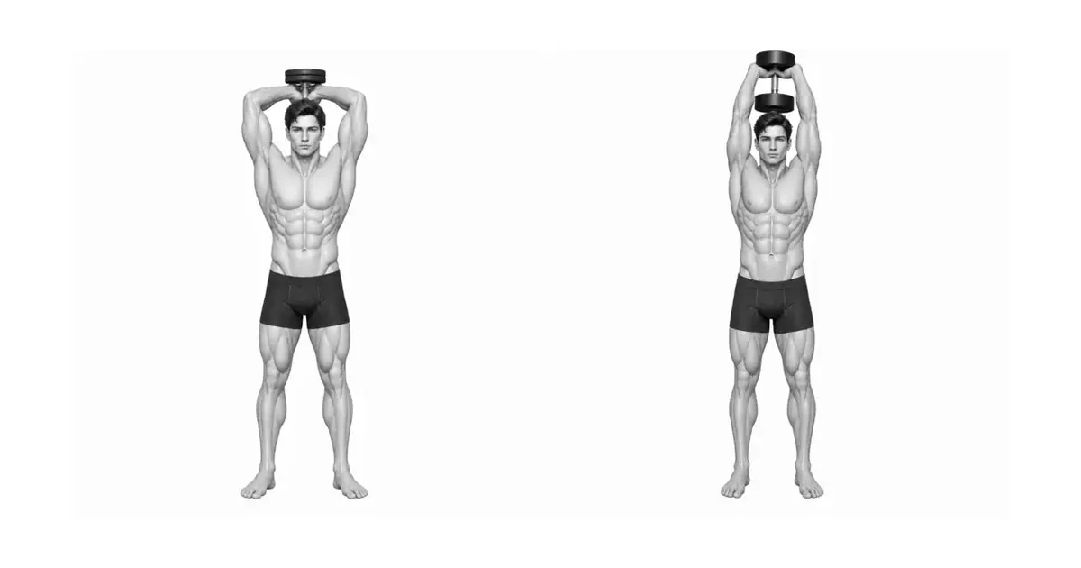 Maksimum ontspanningstoestand van die lang kop van die triceps tydens oorhoofse verlenging