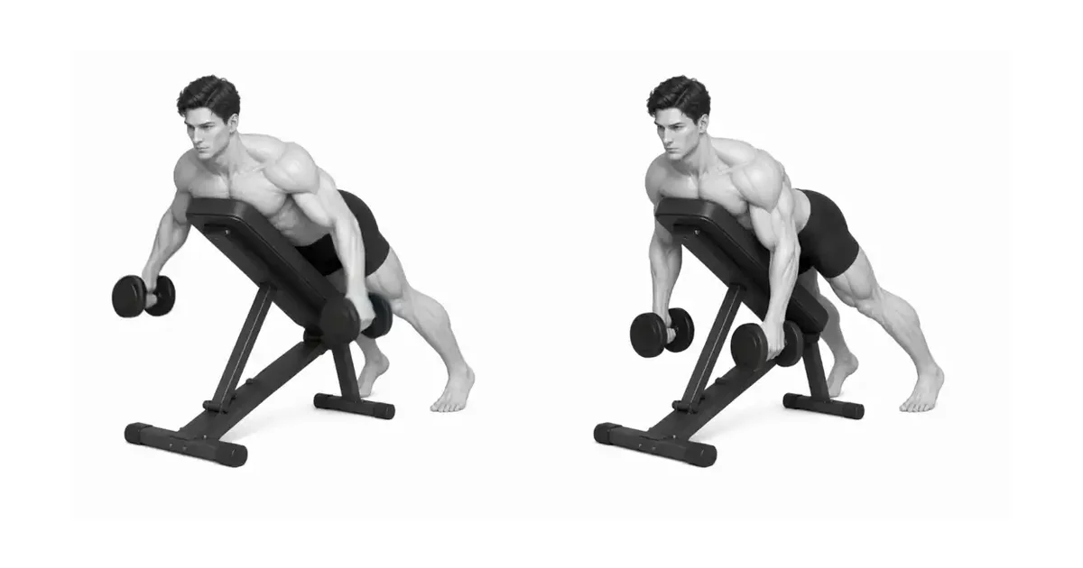 Muscle activation focus during the incline reverse fly