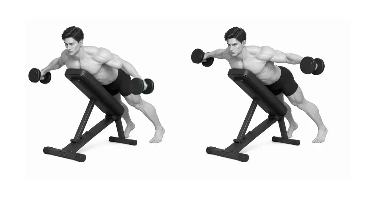 Incline Dumbbell Reverse Fly — Choose a range and load that keep the Incline Dumbbell Reverse Fly repeatable