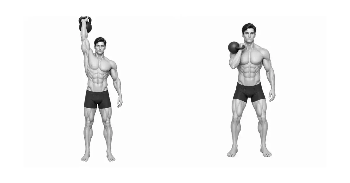 Tekan Kettlebell — Pilih rentang dan beban yang membuat Kettlebell Press dapat diulang