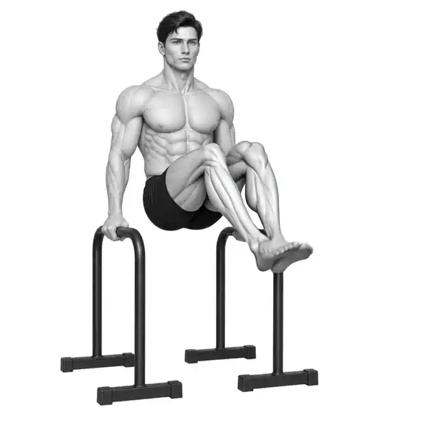L-Sit-bewegingsdemonstrasie