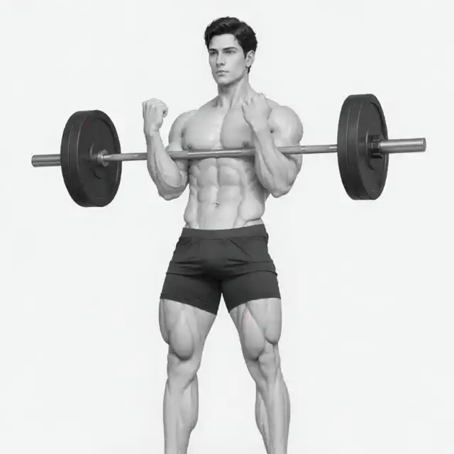 Ukázka pohybu cviku Zercher Squat