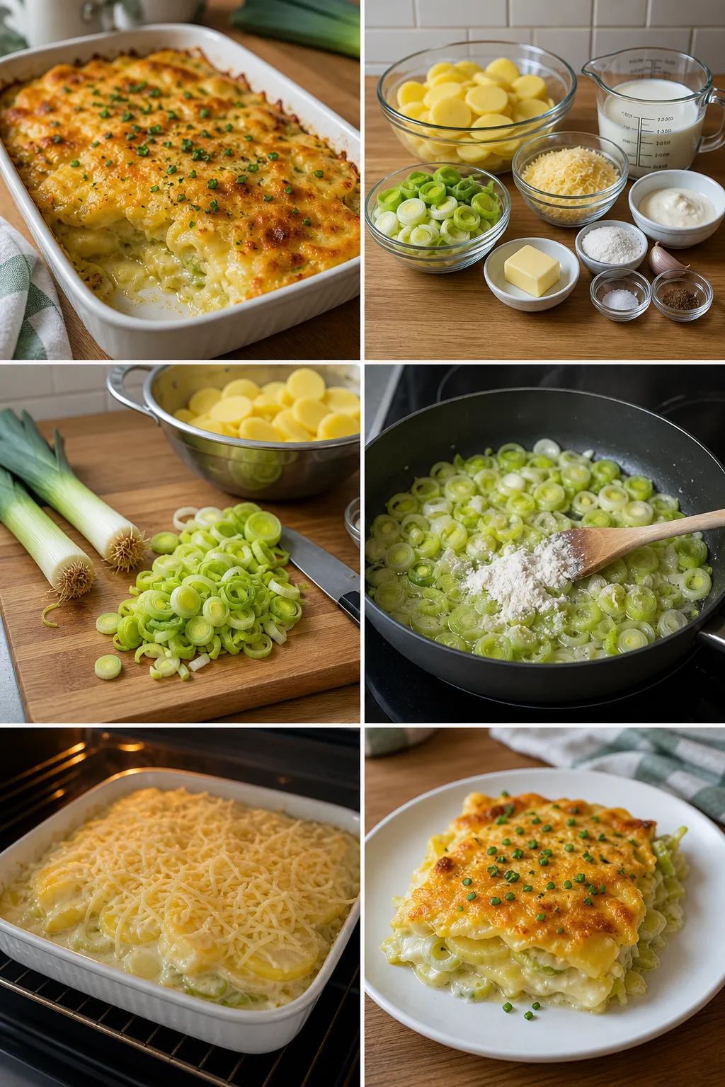 Fertiges leichteres Kartoffelauflauf aus der deutschen Alltagsküche
