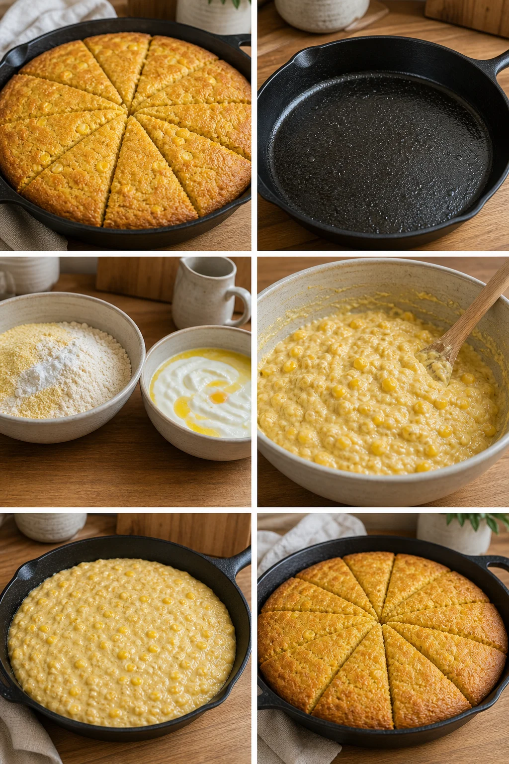 Finished lighter home-cooked Cornbread