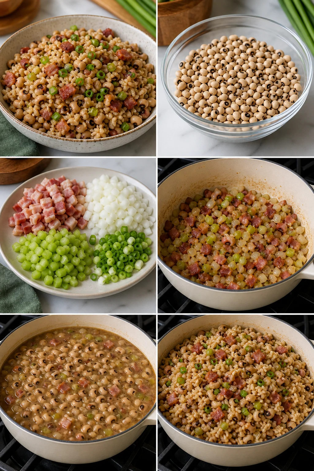 Finished lighter home-cooked Hoppin' John