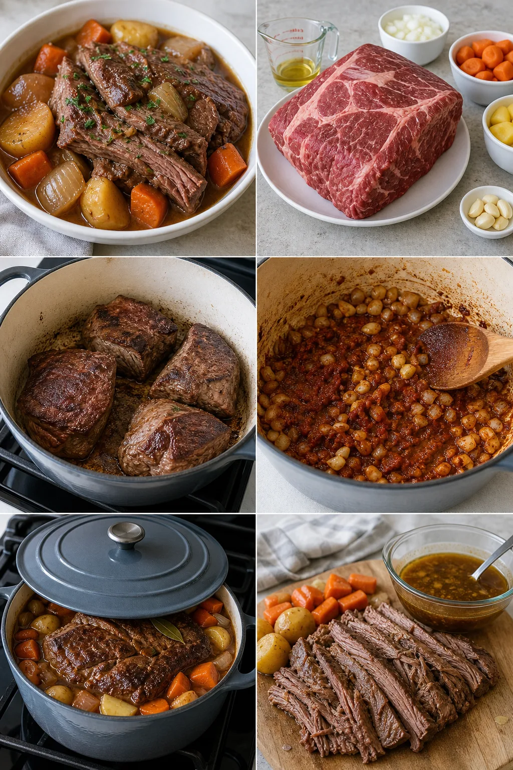 Finished lighter home-cooked Pot Roast