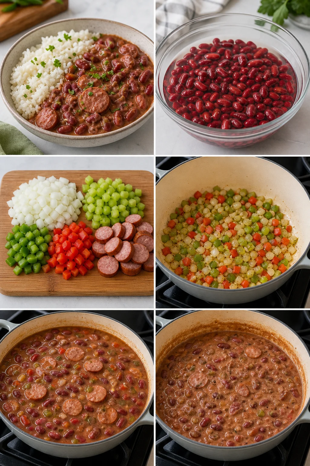 Finished lighter home-cooked Red Beans and Rice