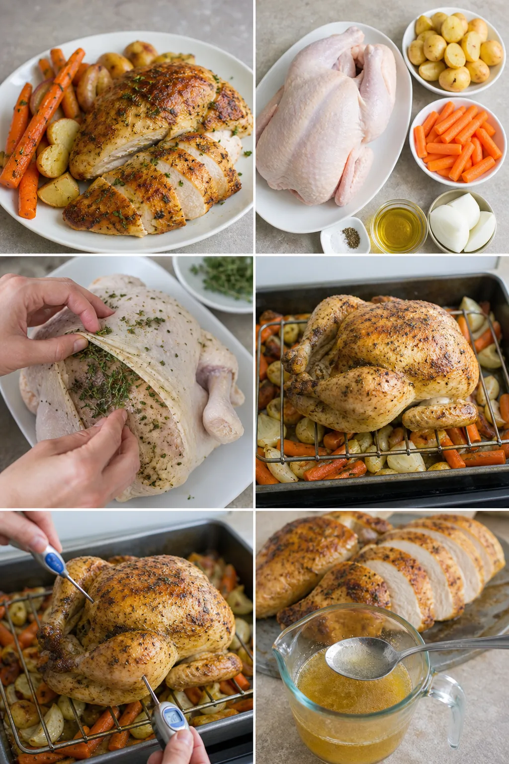 Finished lighter home-cooked Roast Chicken