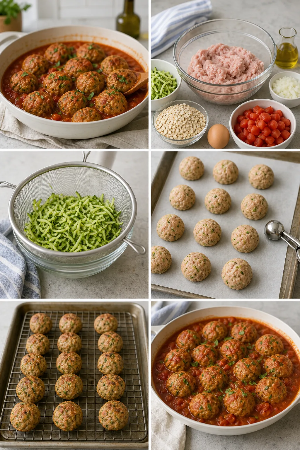 Finished lighter home-cooked Turkey Meatballs