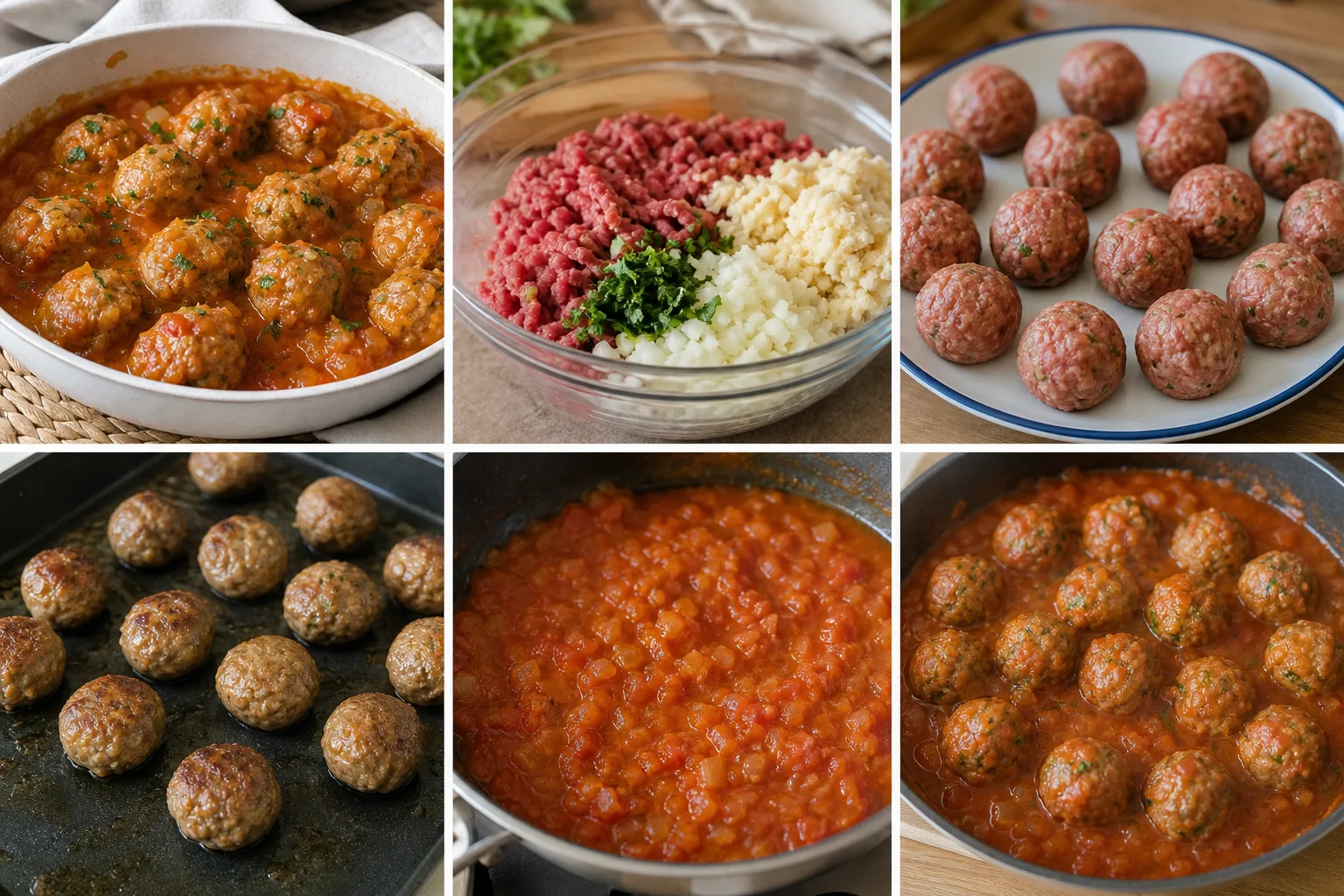Albóndigas en salsa casero terminado con una presentación realista