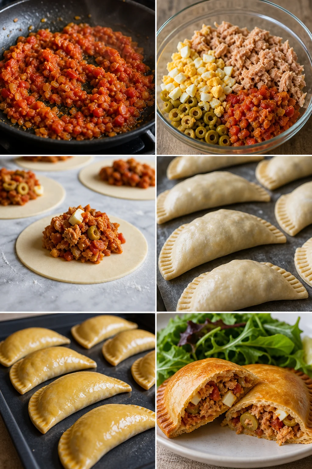 Empanadillas de atún español en una versión equilibrada listo para servir
