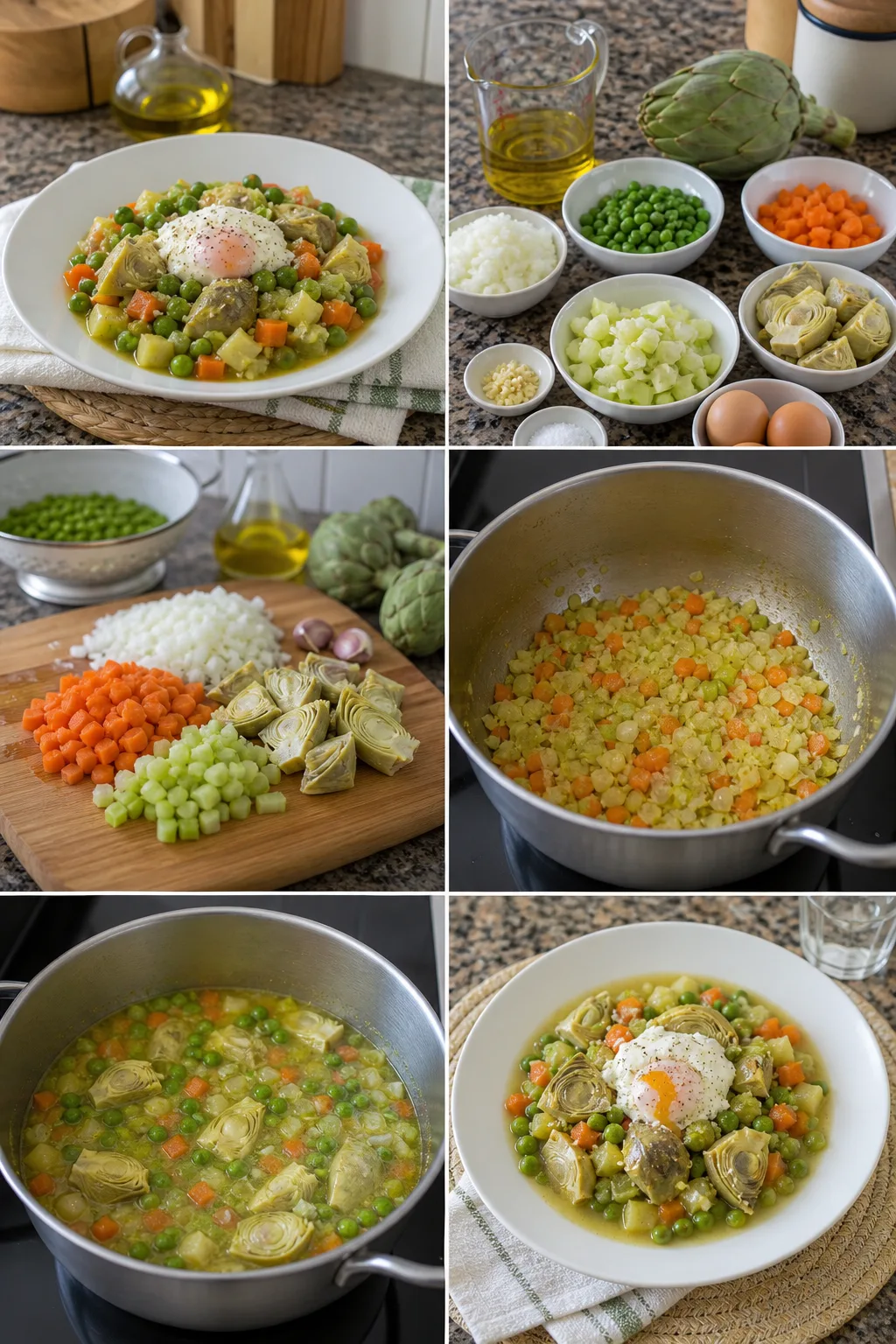 Menestra de verduras casero español en versión más ligera