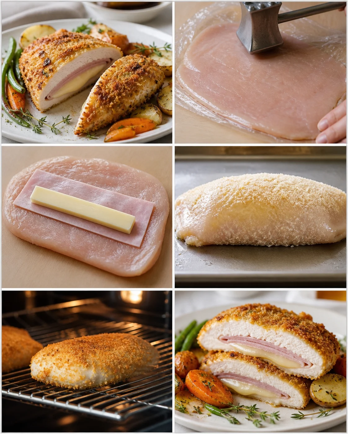 Plat français allégé Cordon bleu prêt à servir