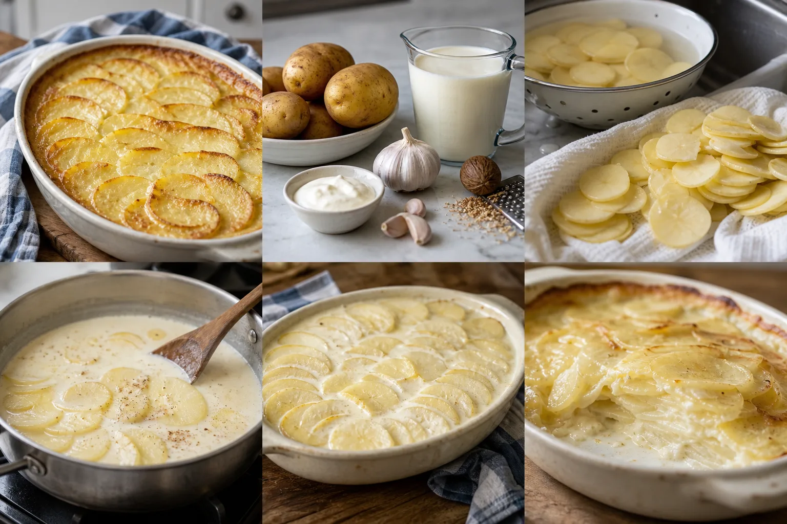 Gratin dauphinois doré aux couches très fines et fondantes
