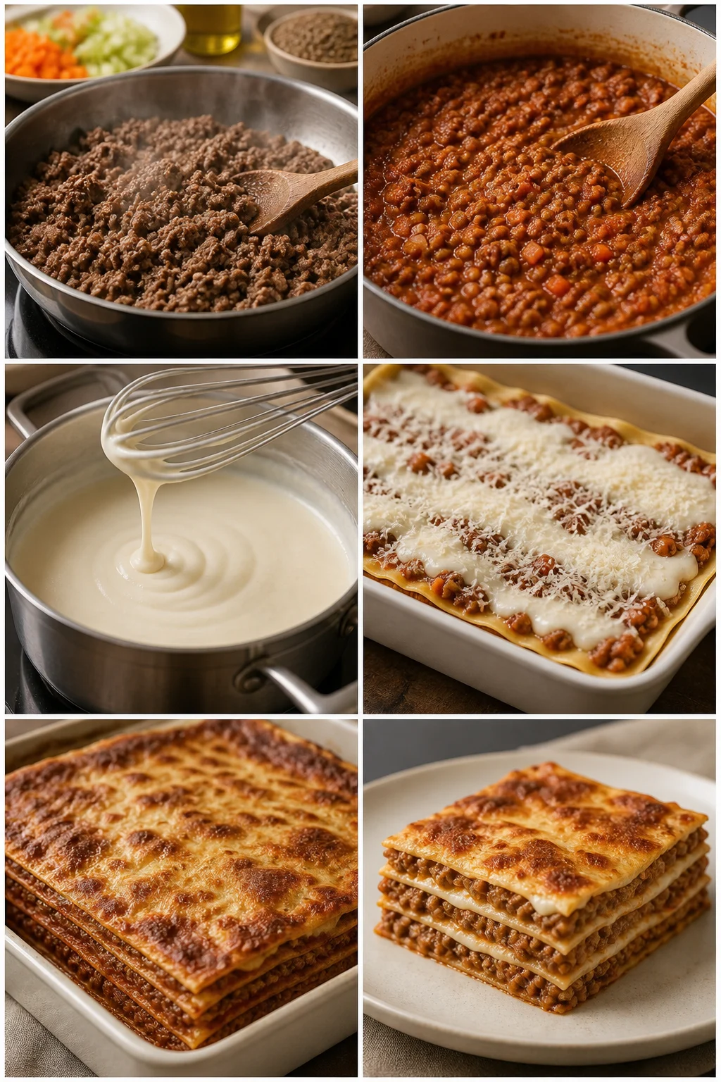 Lasagne alla bolognese italiano in versione equilibrata pronto da servire