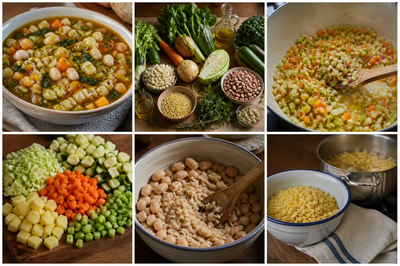 Minestrone casalingo finito, nella versione più leggera