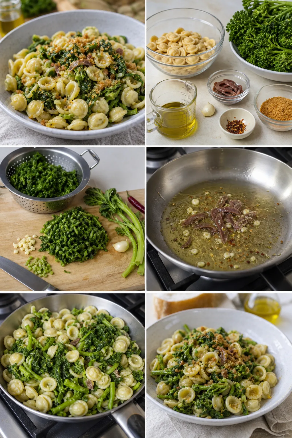 Orecchiette con cime di rapa italiano casalingo in versione più leggera