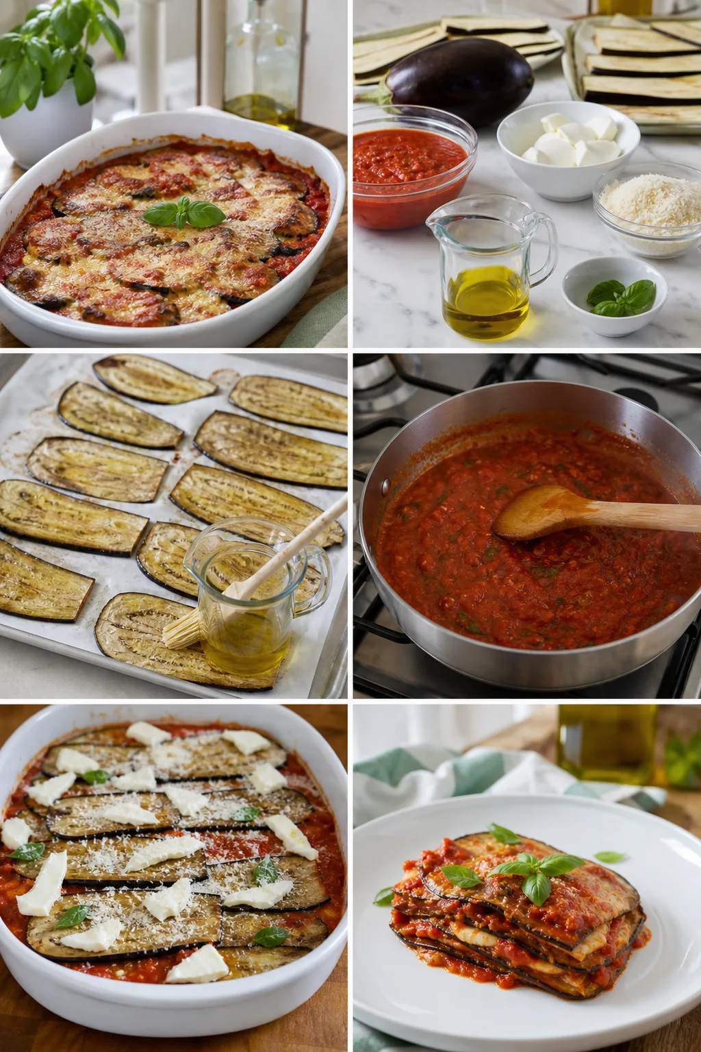 Parmigiana di melanzane italiano casalingo in versione più leggera