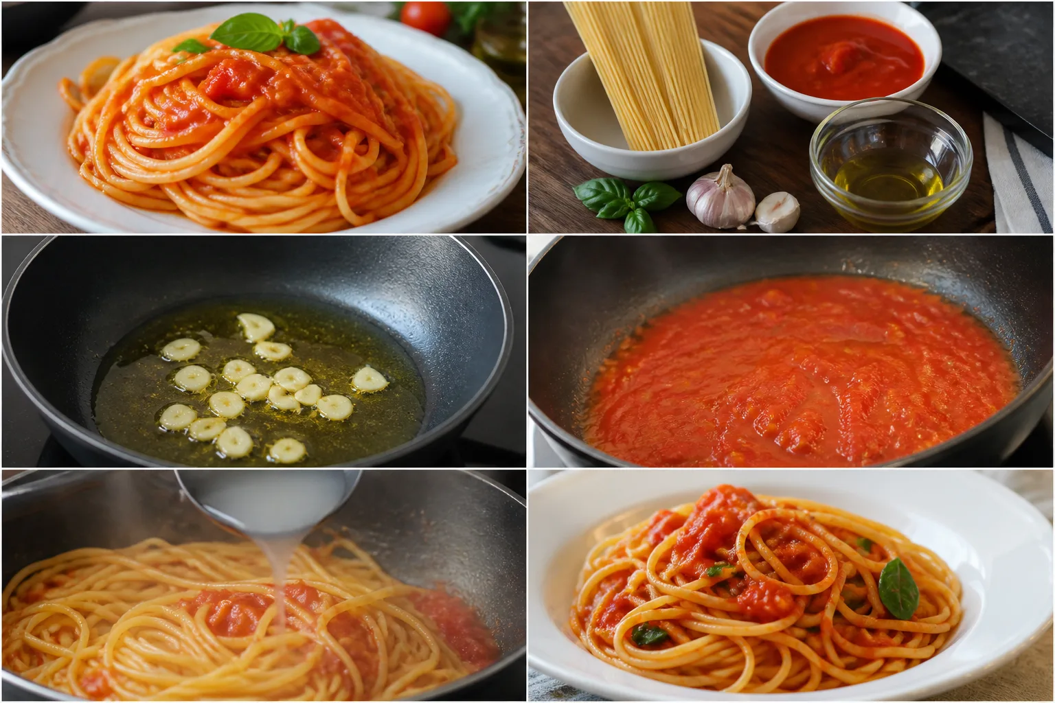 Pasta al pomodoro casalingo finito, nella versione più leggera
