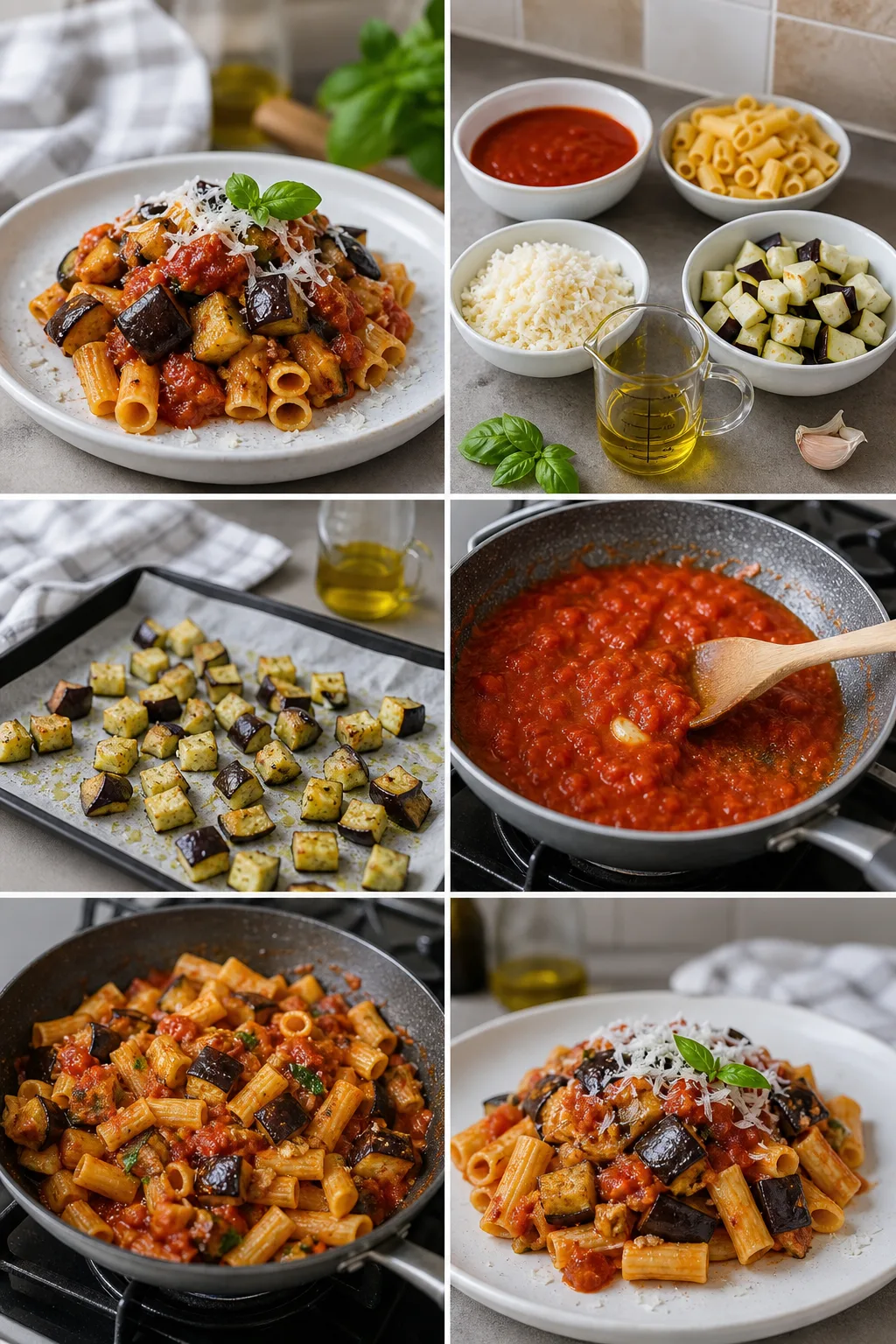 Pasta alla Norma italiano casalingo in versione più leggera
