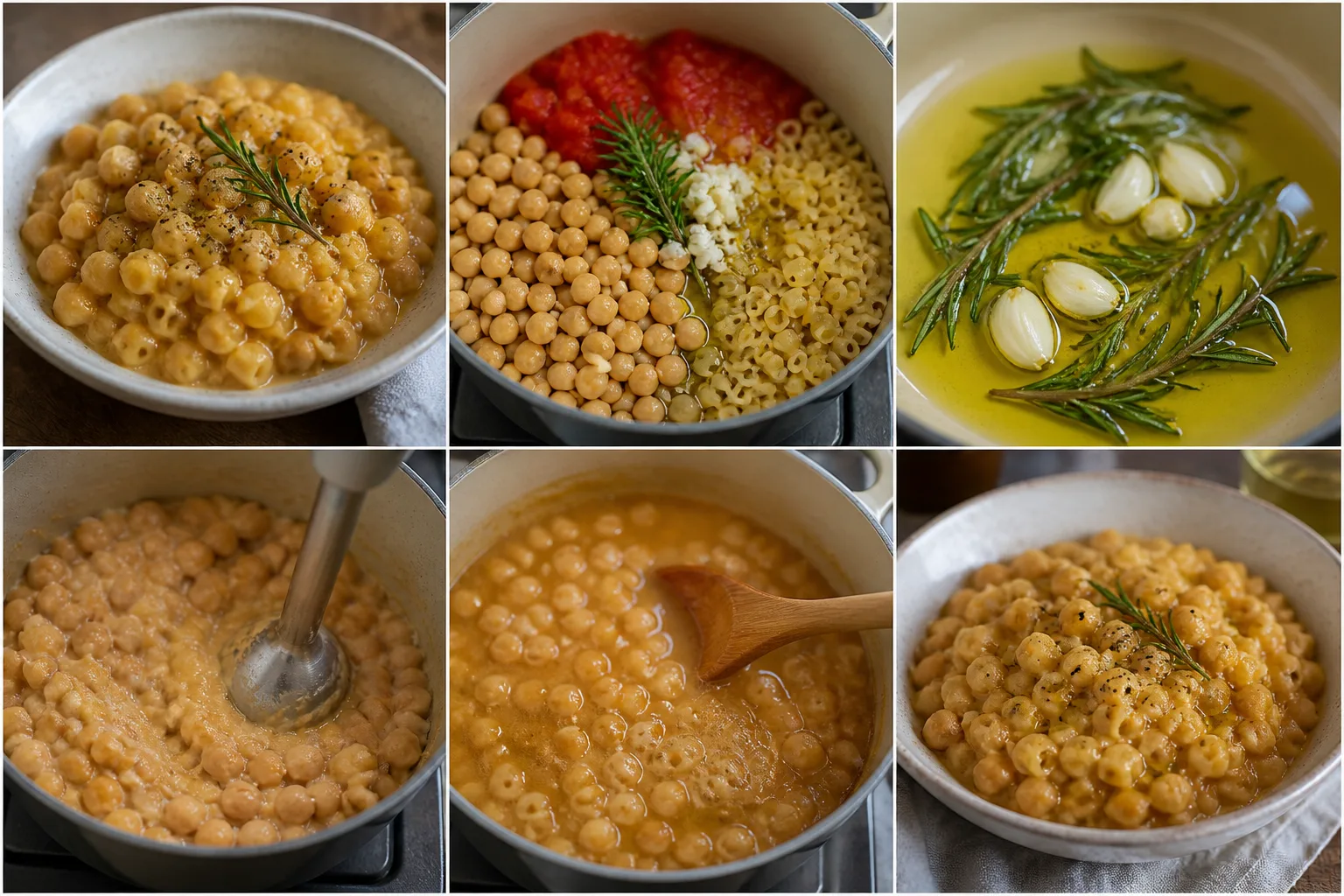 Pasta e ceci casalingo finito, nella versione più leggera