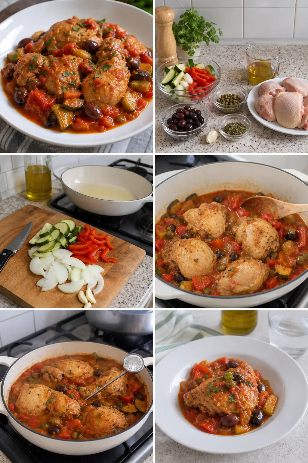 Pollo alla cacciatora italiano casalingo in versione più leggera
