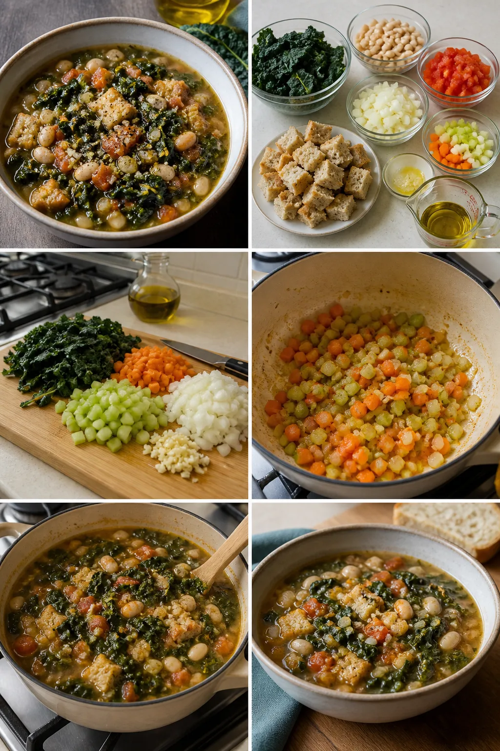 Ribollita italiano casalingo in versione più leggera