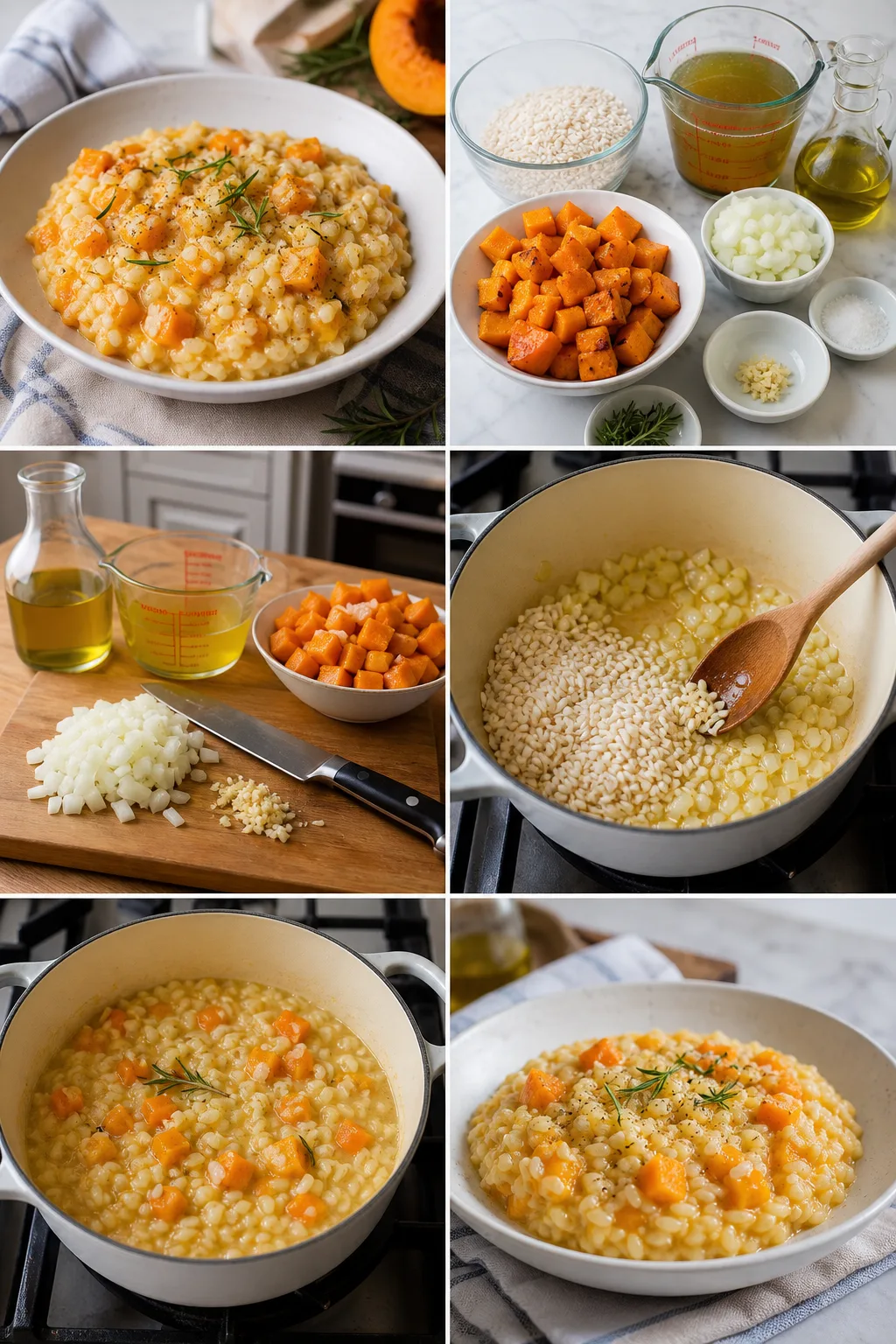 Risotto alla zucca italiano casalingo in versione più leggera