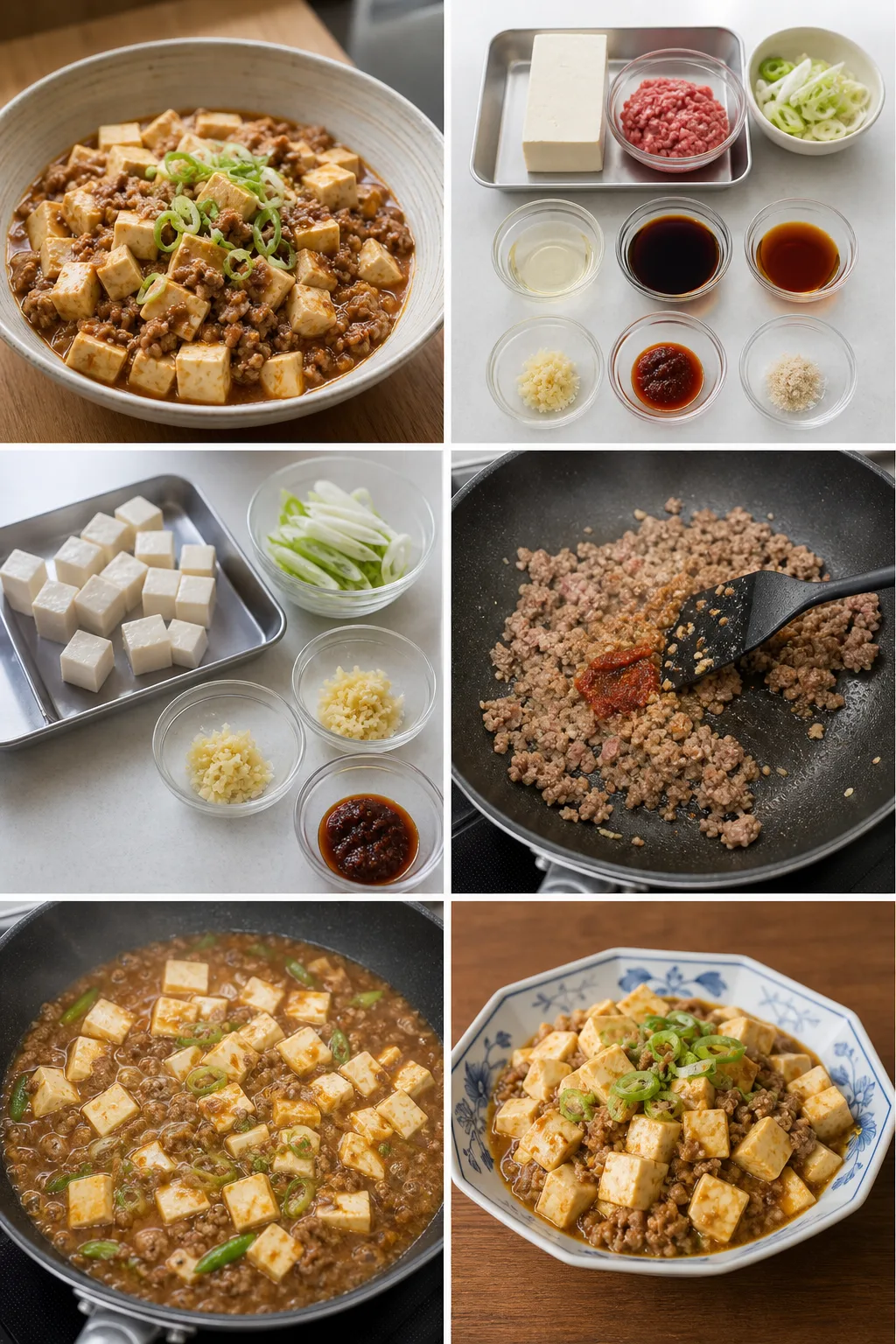 軽く仕上げた家庭料理の麻婆豆腐