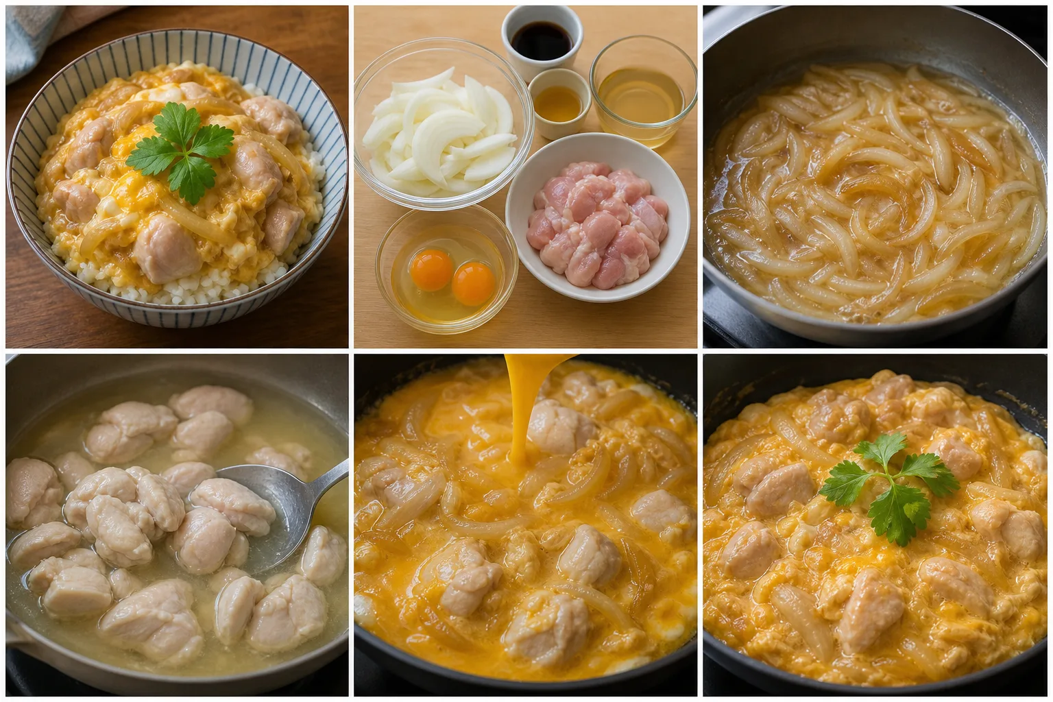 親子丼を家庭で軽やかに仕上げた完成写真