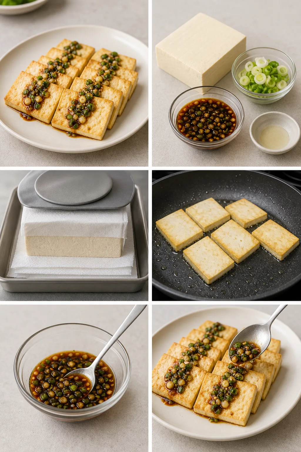 가볍게 완성한 두부부침 한 그릇