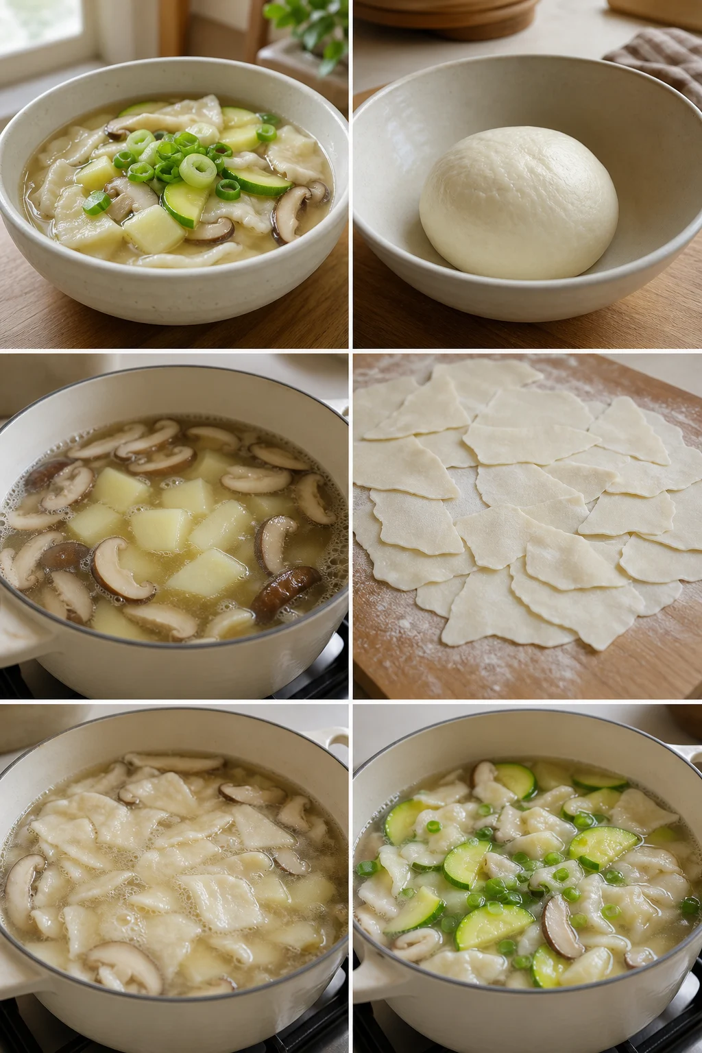 가볍게 완성한 수제비 한 그릇