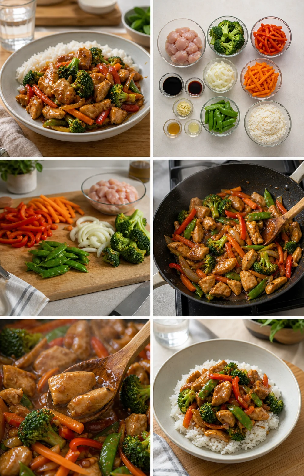 Lichtere huisgemaakte Kip teriyaki klaar op een Nederlands dinerbord