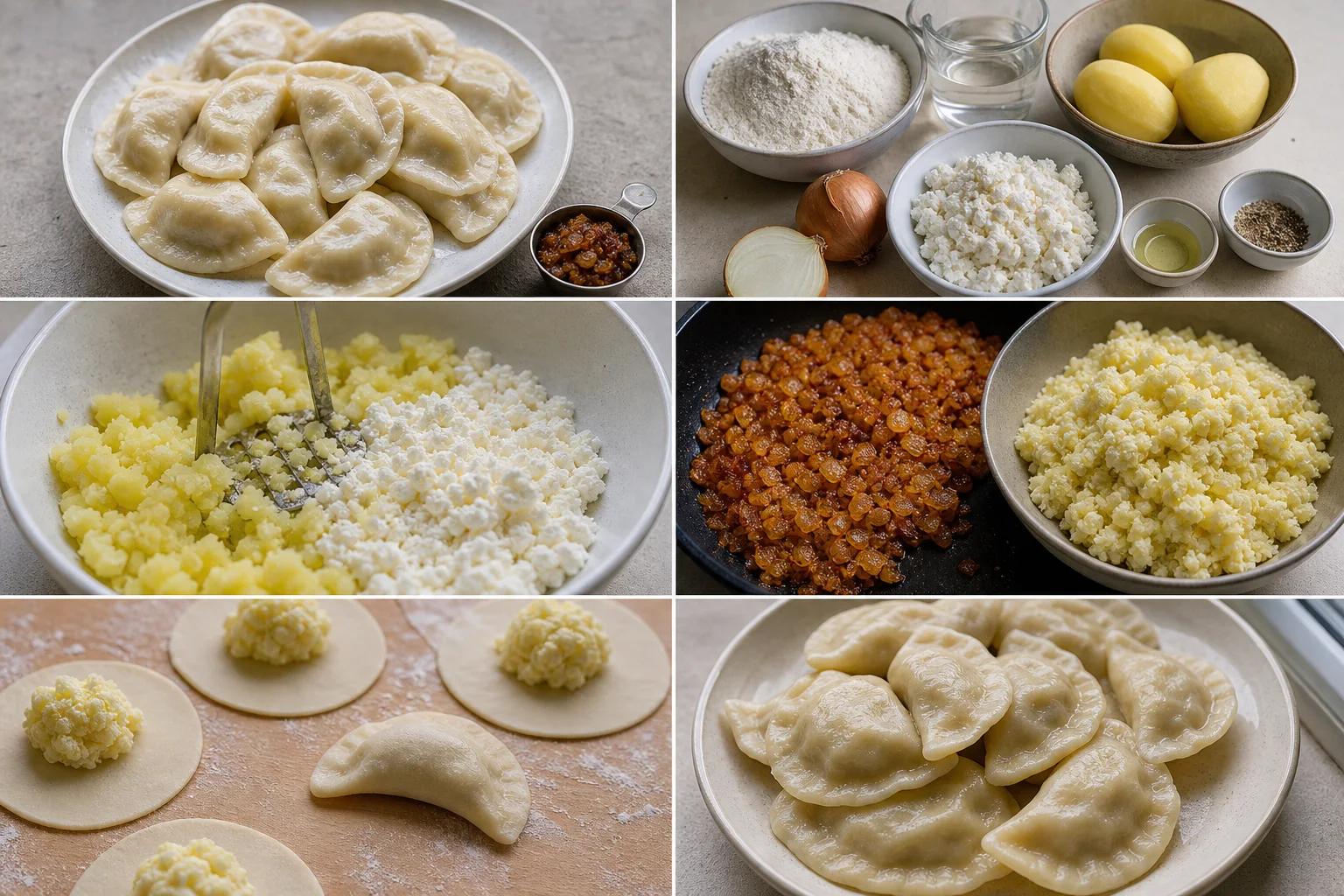Gotowa domowa porcja Pierogi ruskie w lżejszej wersji